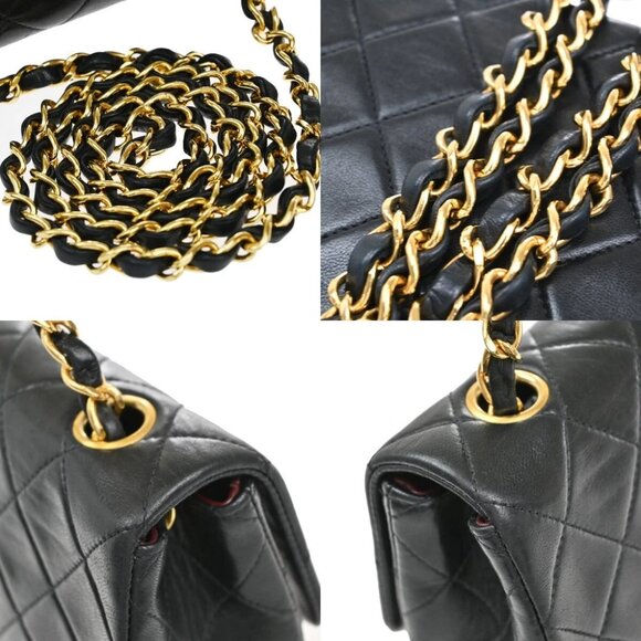 CHANEL CC Logo Mini Matelasse Chain Shoulder Bag Leather Black GHW 809RF425 - Picture 7 of 16